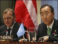 Ban Ki-moon, right, praised world leaders at the summit