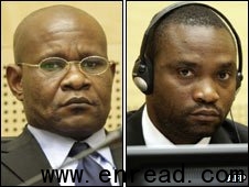 Mathieu Ngudjolo Chui (L) and Germain Katanga were "top commanders"