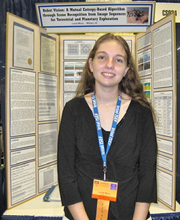 Designing projects for science fairs helped 16-year-old Lucia discover a love of math.