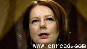 Ms Gillard heads a minority government with the backing of Greens and independent MPs