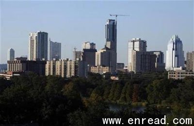  The skyline of downtown Austin, Texas, November 5, 2009.