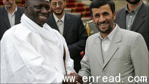 The Gambian and Iranian presidents have enjoyed close ties in recent years