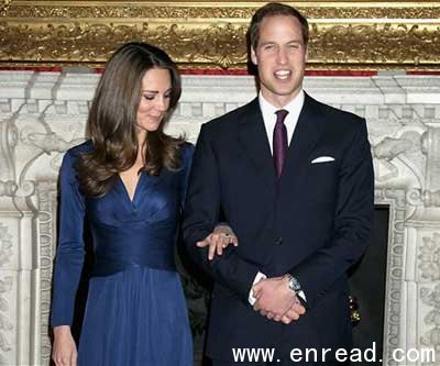Prince William and Kate Middleton at St James\s Palace this week after announcing their engagement.