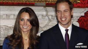 Prince William and Kate Middleton will marry at Westminster Abbey in London on 29 April