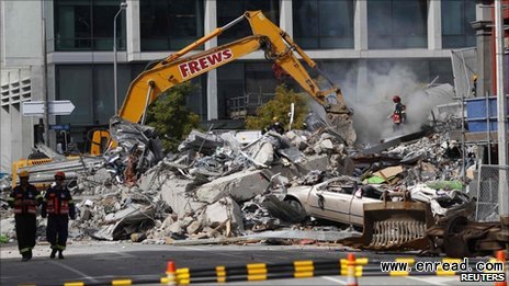 Foreign specialist rescue crews arrived in the city centre on Thursday