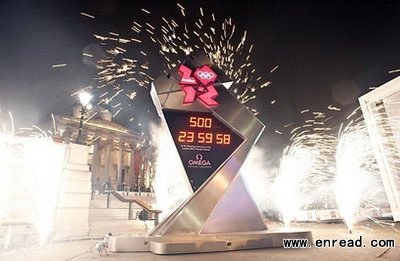 The countdown clock for the London Olympics is unveiled in Trafalgar Square in central London. Tickets for the 2012 London Olympics go on sale Tuesday.