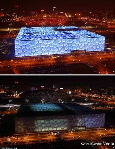 'Water Cube' in the 'Earth Hour'. This year, 85 Chinese cities pledged to turn their lights off - more than double from last year.
