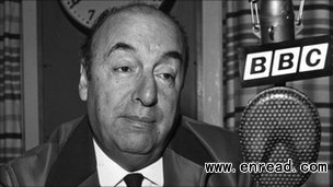 Pablo Neruda, seen here on a visit to the BBC's Latin American service in 1965, was fiercely critical of the military