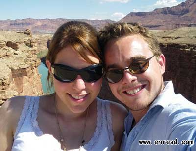 Heidi Withers and Freddie Bourne on holiday in the US.