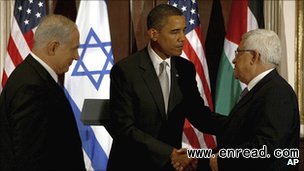   Mr Obama wants a resumption of direct talks between Israel and the Palestinians