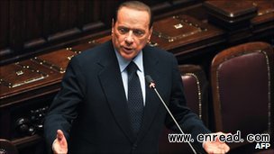 Mr Berlusconi argues there is 'no alternative to this government'