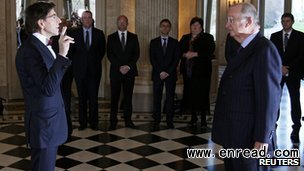 The swearing-in ceremony at the royal palace was televised live