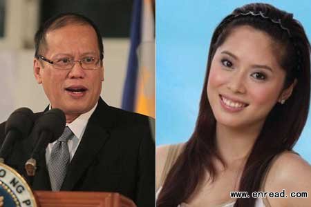 File photo of Benigno Aquino and Grace Lee.