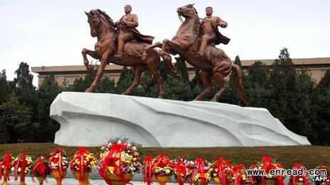 The late Kim Jong-il (right) is also awarded the highest title of Generalissimo, the same rank held by his late father, Kim Il-sung (left)