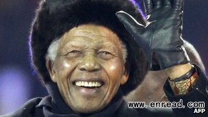 Mr Mandela last appeared in public at the World Cup in Soweto in 2010