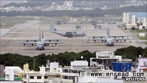 Japan-US ties have been strained over the future of the Okinawa base and troops