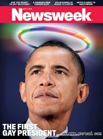 Newsweek has released the cover of their next issue with the title of 'The First Gay President'.