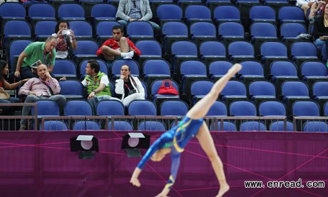 Empty seats in the North Greenwich <a href=