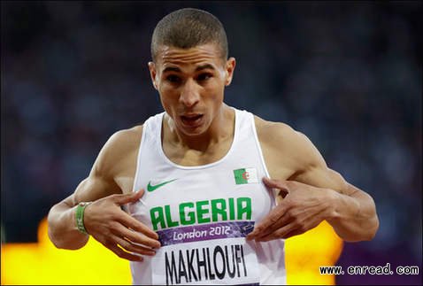 The Algerian 1500m medal contender Taoufik Makhloufi has been thrown out of the London Olympics for not trying in his 800m heat, the International Association of <a href=