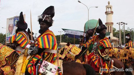 Traditionally thousands of people attend the royal horse parade in Kano
