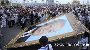 King Norodom Sihanouk\s body will remain at the royal palace for three months before it is <a href=