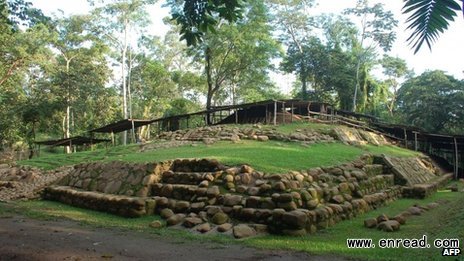 The scientists named the grave's occupant K'utz Chman, which in the Mayan language means Grandfather Vulture, due to a vulture-headed figure found at the site