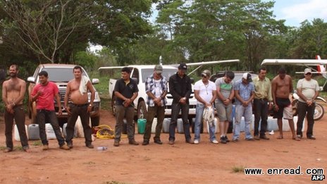 Bolivians, Brazilians and Paraguayans were among the 20 people arrested