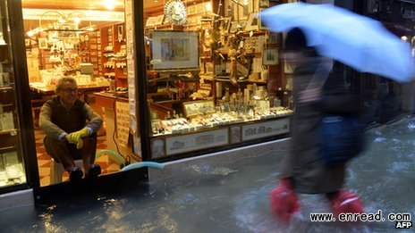 Floods in Venice have left 70% of the historic port city under water