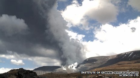 Mt Tongariro, pictured just after the <a href=