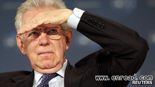 Mr Monti, an economics expert, has been trying to <a href=
