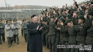 North Korean TV has been showing images of Kim Jong-un visiting troops at undisclosed locations