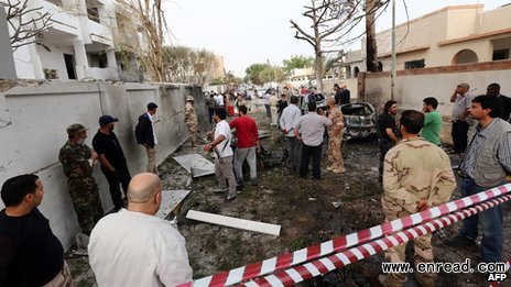 The attack is believed to be the first major attack on an embassy in the capital Tripoli