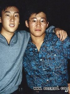 Mr Pae (R, pictured here in 1988) was arrested in November