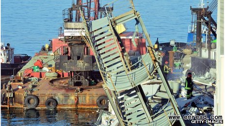 A search and rescue operation was under way at the port on Wednesday