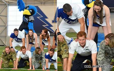Prince Harry during the pyramid <a href=