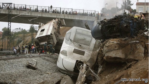 At least 77 people have been killed and dozens injured after a train derailed in the Galicia region of Spain