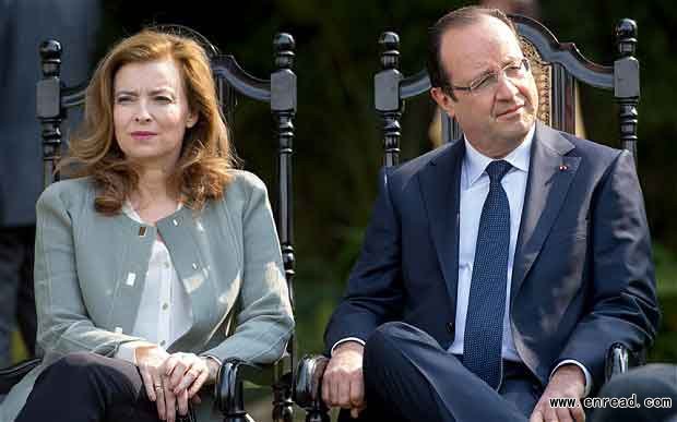 French President Francois Hollande and former First Lady Valerie Trierweiler