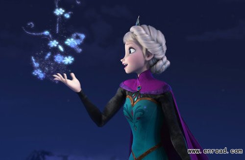 Elsa the Snow Queen, voiced by Idina Menzel, in the movie 