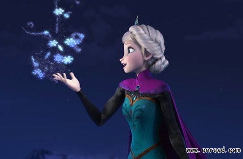 Elsa the Snow Queen, voiced by Idina Menzel, in the movie