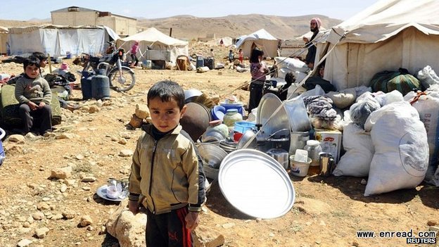 Syrian refugees face a desperate situation as they flee the fighting