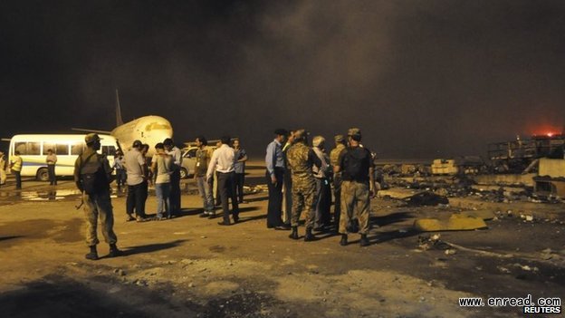 Karachi airport was damaged by a Taliban assault on Sunday