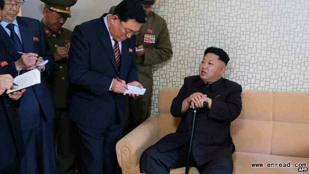 North Korean newspaper Rodong Sinmun carried several images said to be of Kim Jong-un's visit