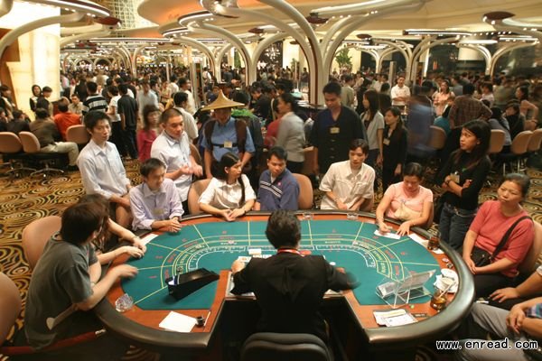 Casino revenues make up about 80 percent of Macau\s income.