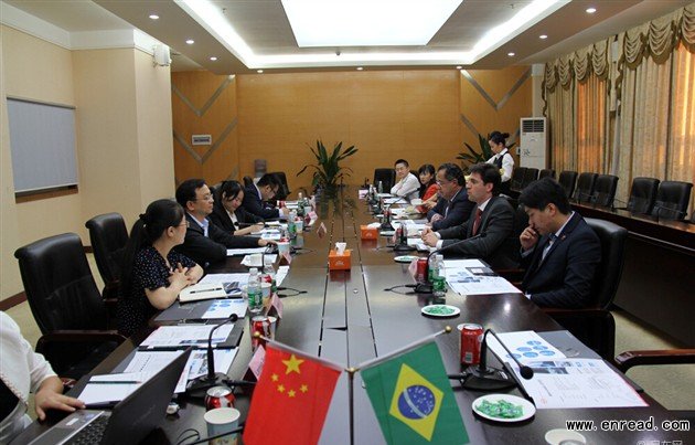 File phot of BYD representives negotiating with Brazilian side on July 17, 2014.