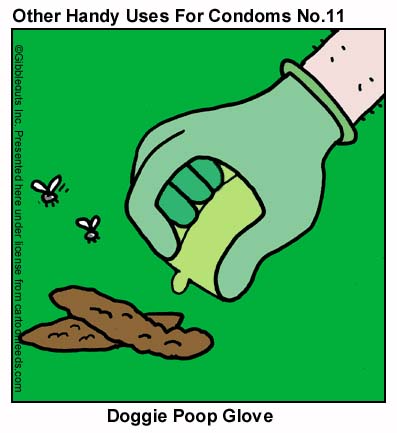 dog poop glove_幽默漫画_英文阅读网